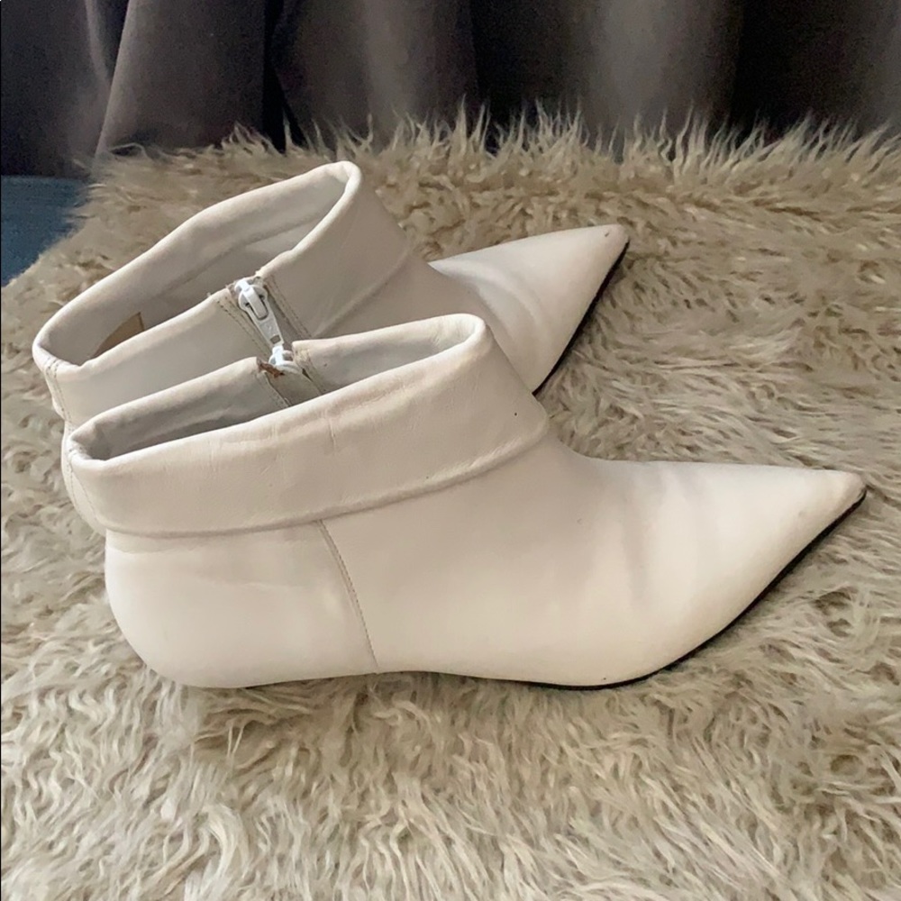 White ankle boots
